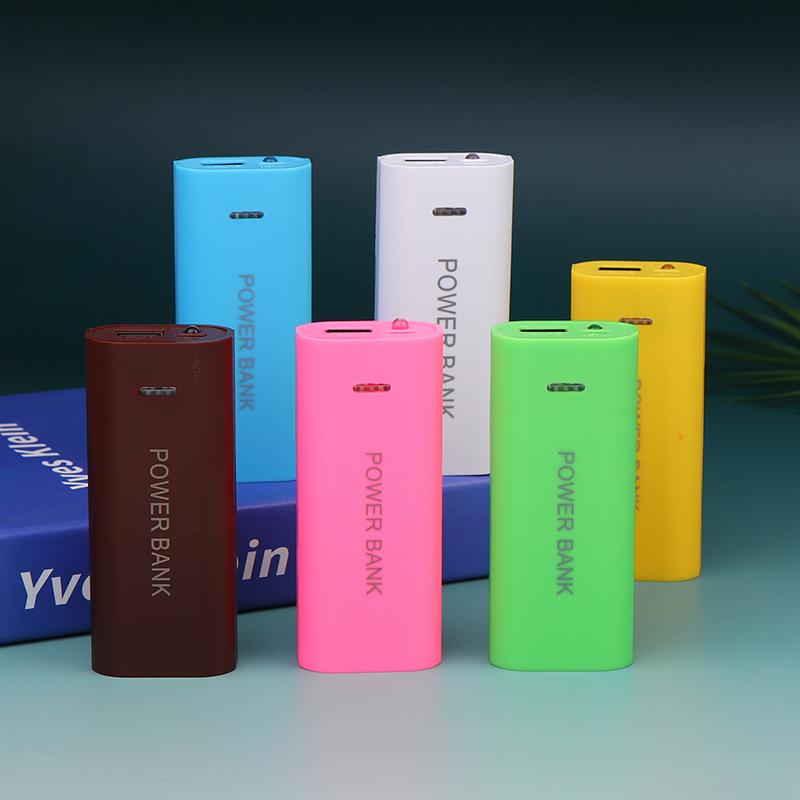 Portable Power Bank Case Diy 2Cell 18650 Battery Box For Smart Phone Charge 5V 1A For 18650 Battery With Indicator Light