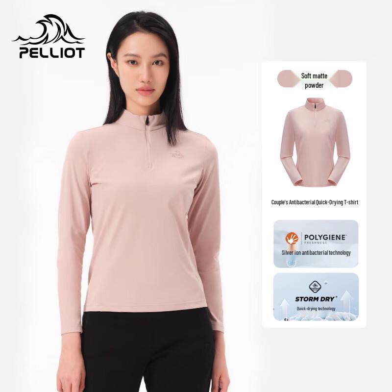 Pelliot Women's Quick-Dry Stand-Collar Long Sleeve T-Shirt