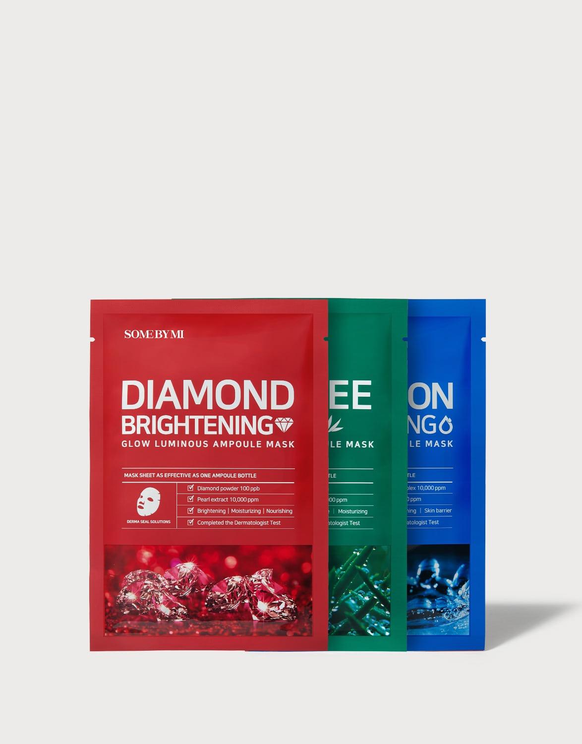 Glow Luminous Ampoule Mask - Tea Tree, Hyaluronic Acid, Red Diamond