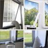 Waterproof Air Lock Window Seal Set Portable Air Conditioning Window Sealing Cloth Insulation Curtain with Zippers
