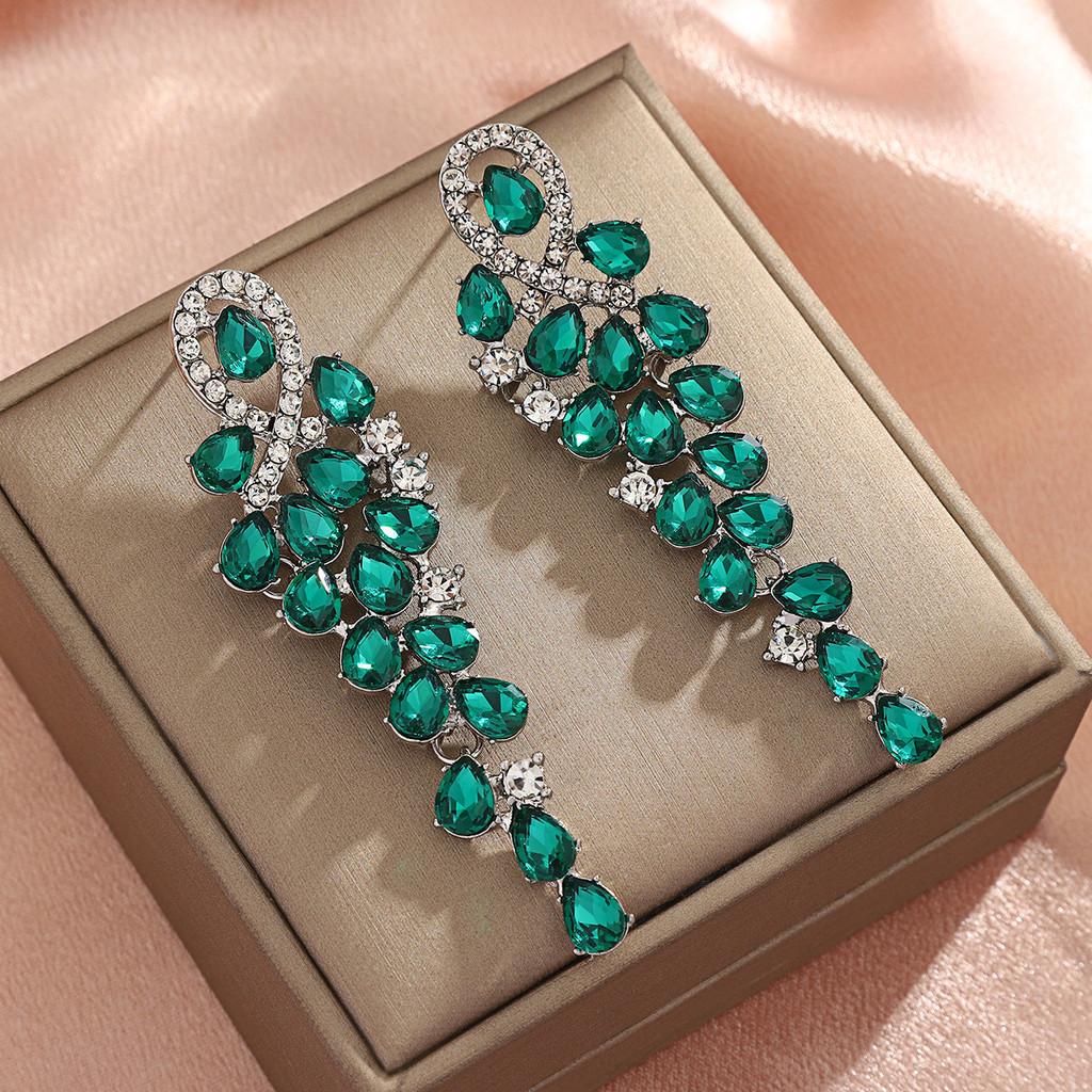 Alloy Geometric Drop Earrings For Women With Tassel Design And Elegant Style