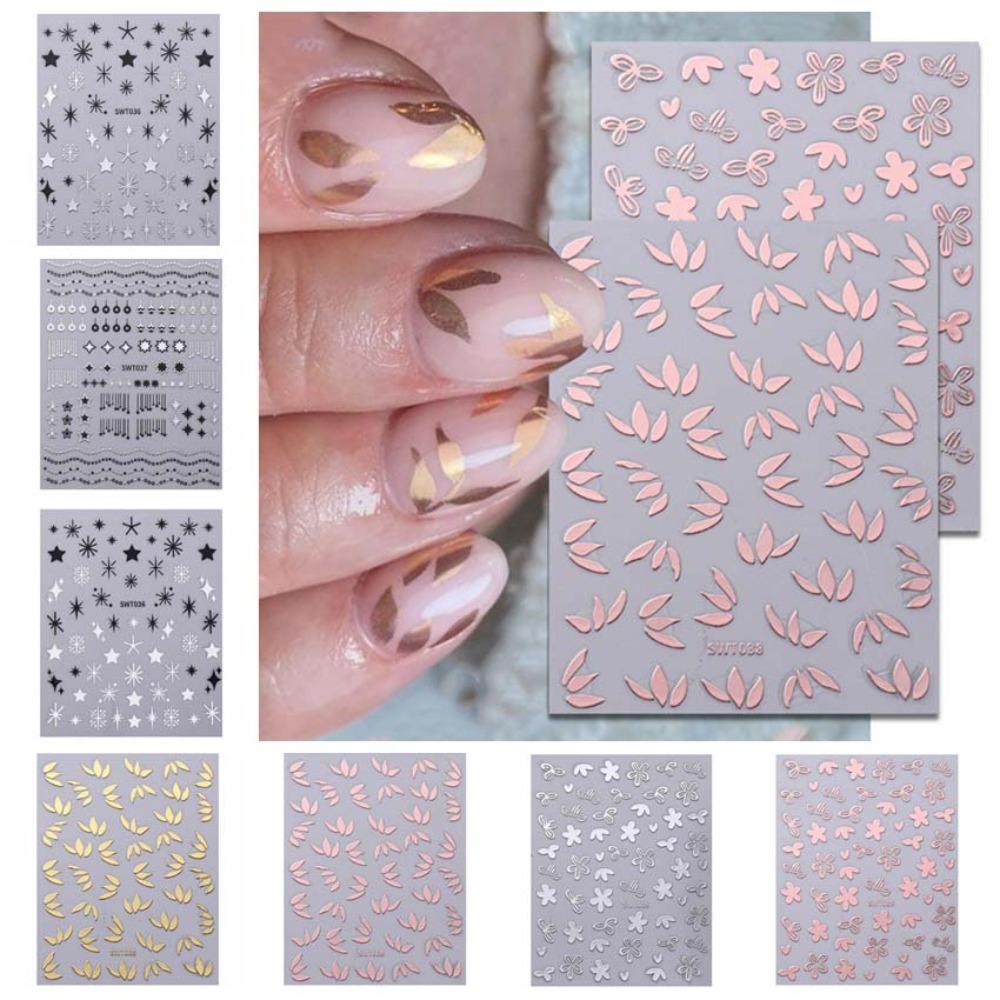 

Маникюрные украшения Бронзирующие цветочные наклейки для ногтей Бронзовые украшения для ногтей Маникюрный салон