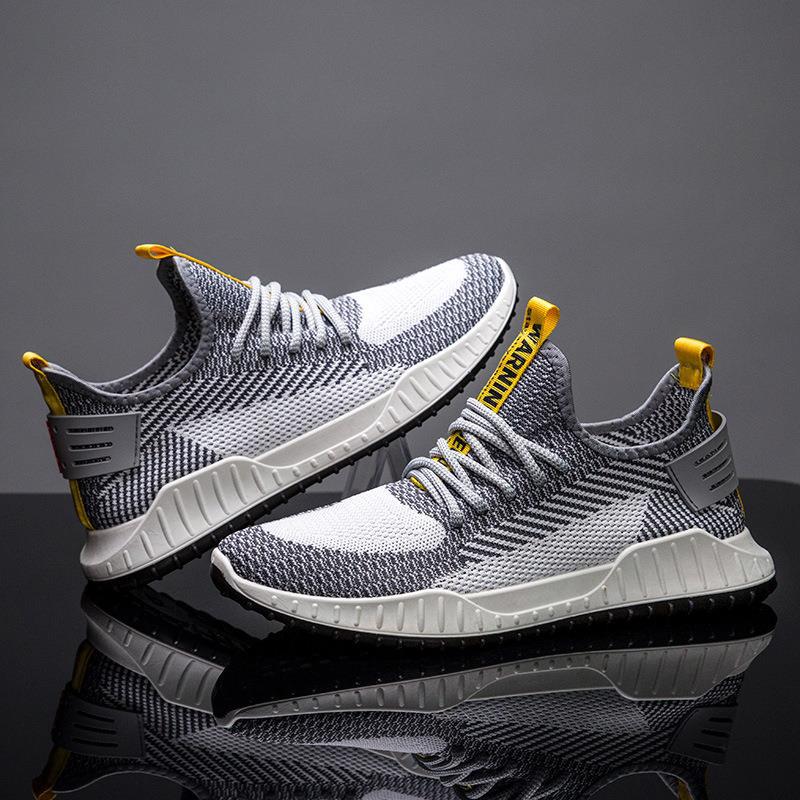 Men's Outdoor Mesh Casual Sport Shoes Lace-Up Breathable Soft Bottom Sneakers