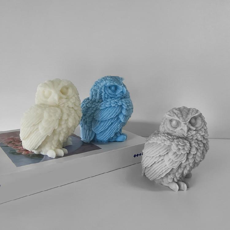 Large Owl Candle Silicone Molds Animal Resin Casting Mould for DIY Candle Making