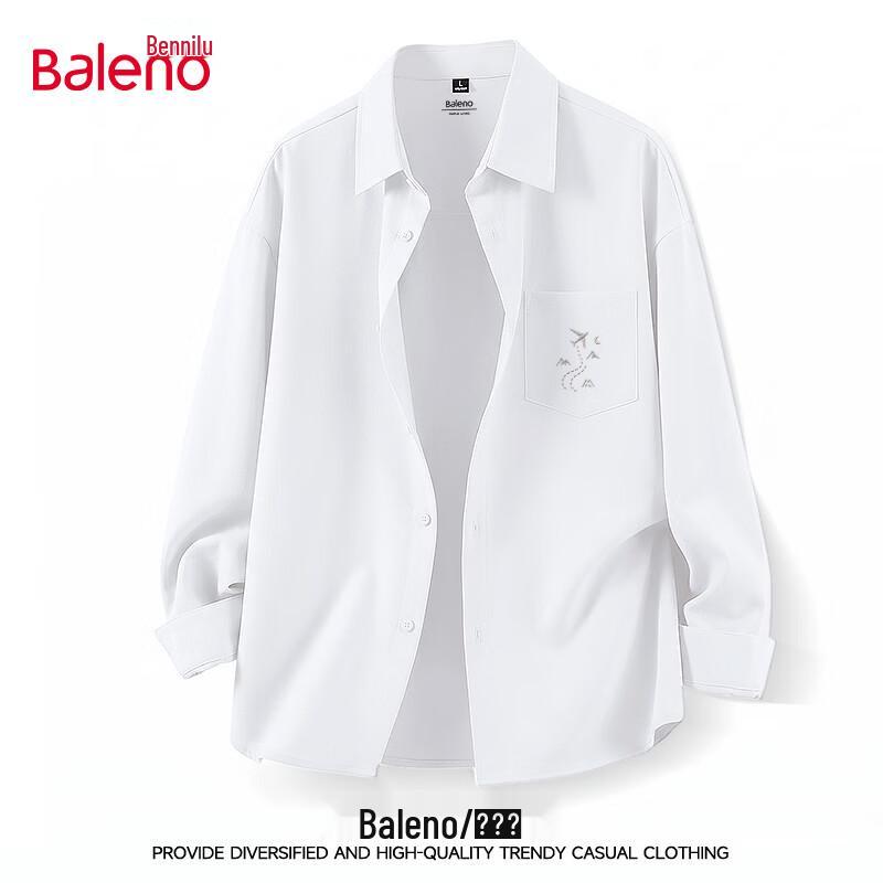 Baleno Men's Loose Fit Collared Long Sleeve Shirt