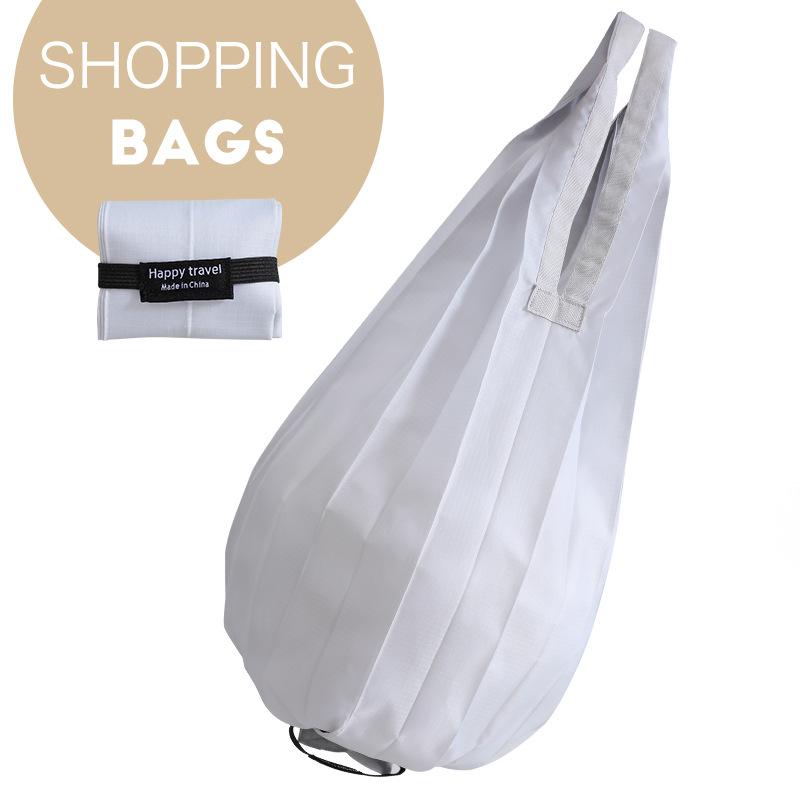 Folding Shopping Bag Portable Ultralight Environmental Protection Bag  Supermarket Large-capacity Waterproof Grocery Bag Handheld Cloth Bag