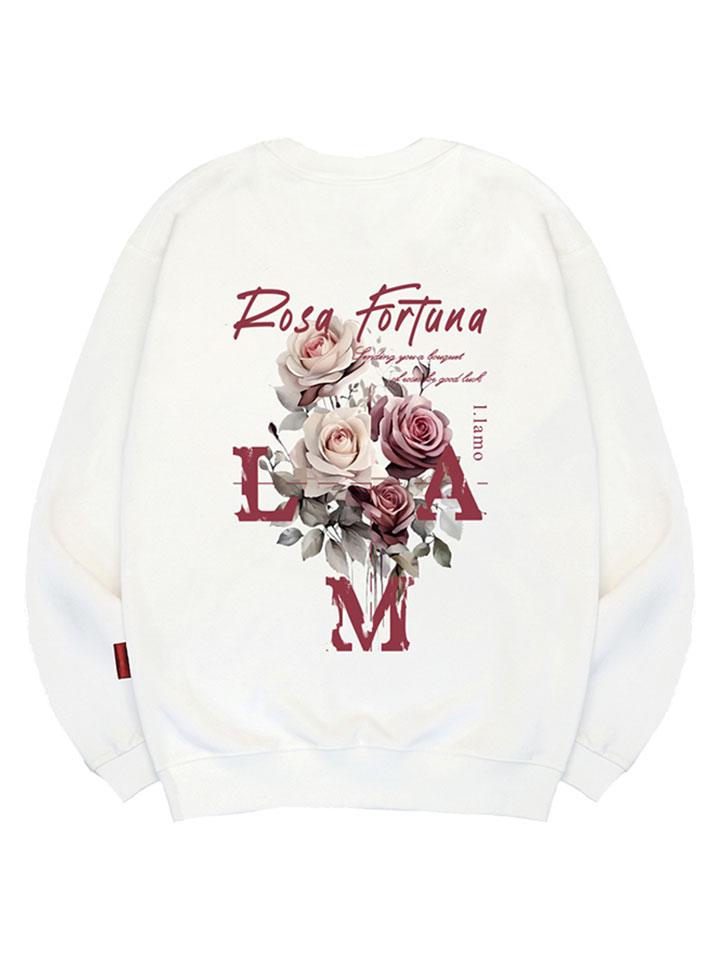 Ellamo Rosa Fortuna Sweatshirt Unisex Big Size S~4Xl (B Type)