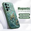 Turtle Fish Print Case For Samsung S26 Ultra S25 FE S24 S24 Plus A57 A37 A17 A56 A36 A16 A55 A35 A15 A54 5G Magnetic Hybrid TPU+PC Matte Cover
