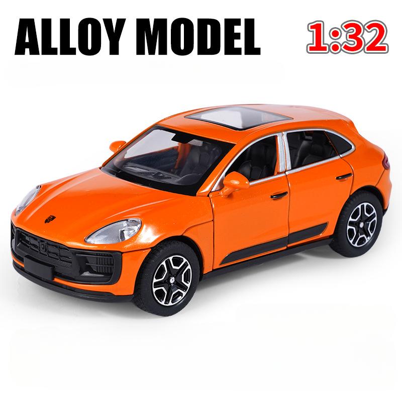 1/32 Macan T SUV Car Model Zinc Alloy Diecast Simulation Toy with Sound Light Pull Back Collecte Decorates Gift for Boy Birthday