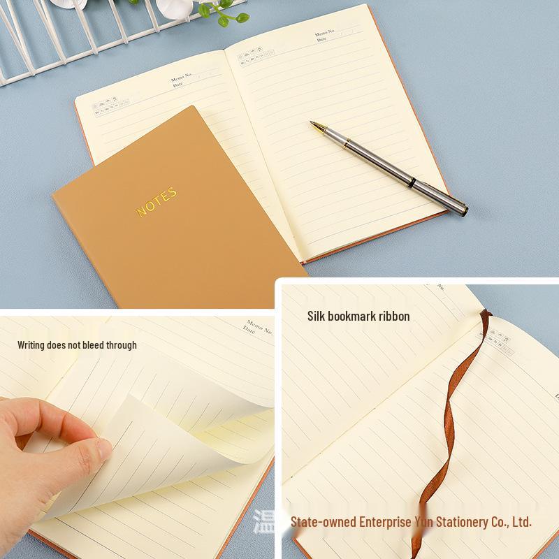 Large Thick Loose-Leaf Meeting Minutes Notebook - A5/B5, Simple Design