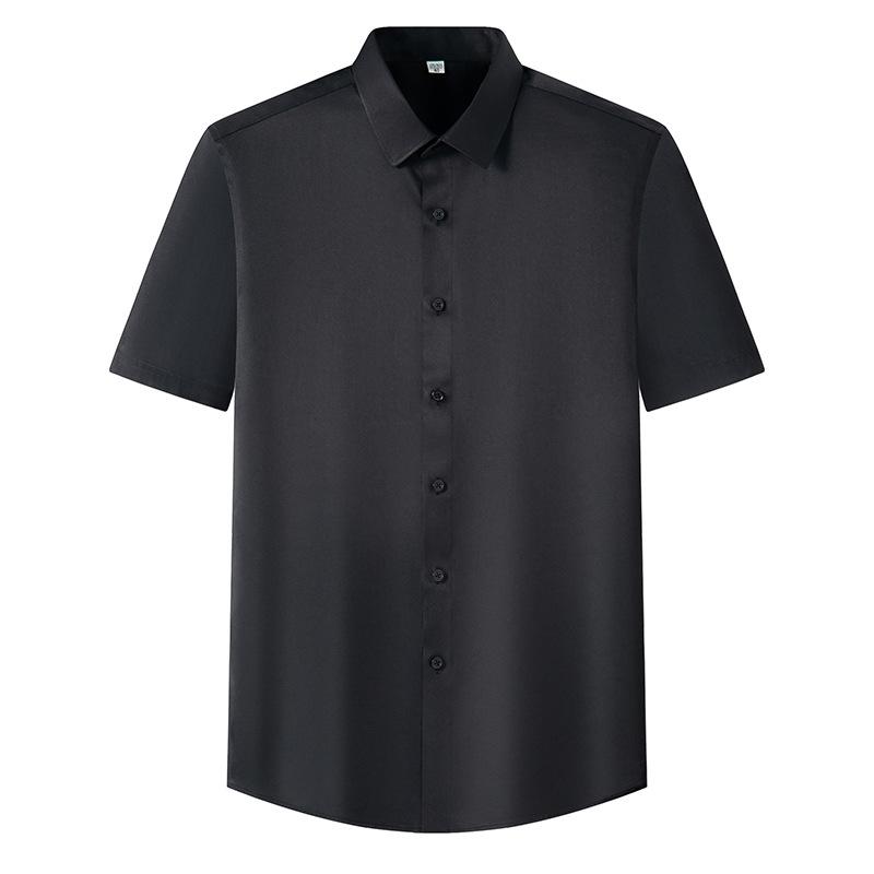 6XL Men's Short Sleeve Shirt Summer New Style Ice Silk Ice Feeling High Quality Large Size No Iron Business and Leisure