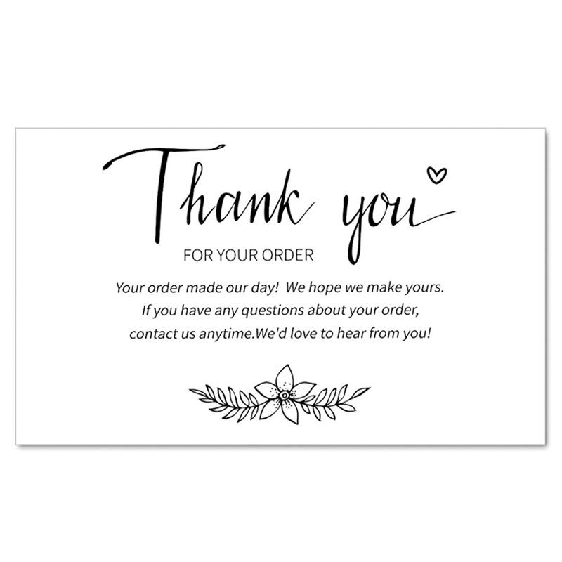 Pink 'Thank You' Cards - 50 Sheets/Pack for Gift Boxes, Decorations, and Postcards