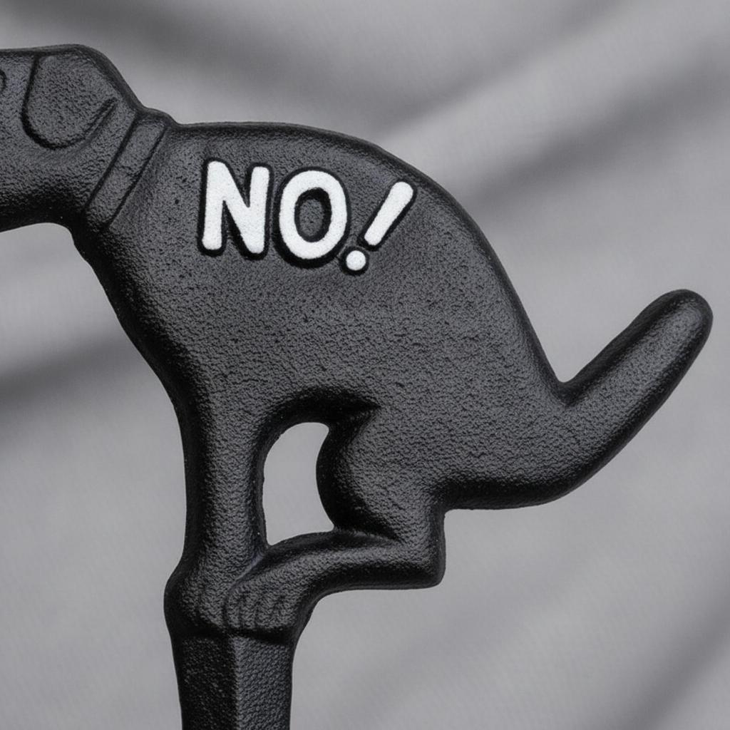 Garden Stake with Dog Silhouette Outdoor Cast Iron Sign Metal