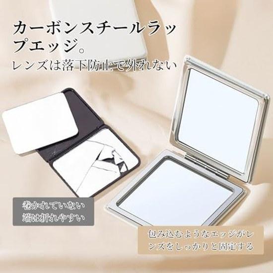 Doyime Compact Mirror Hand Double-Sided Makeup Two-Sided 1X 2X Magnifying Square Folding Unbreakable Popular Stylish Ultra-Lightweight Convenient