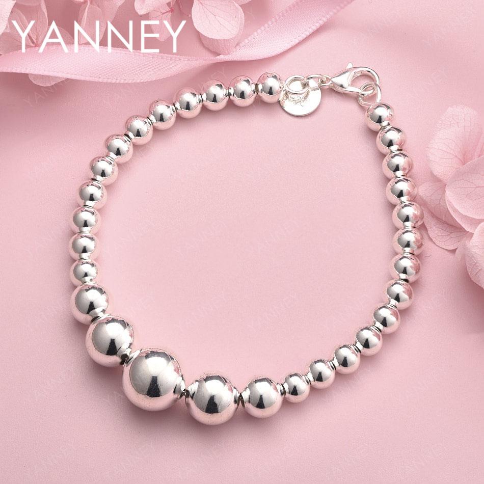 

925 Sterling Silver Delicate Beaded Bracelet for Women - A Stylish Party Accessory and Charming Jewelry
