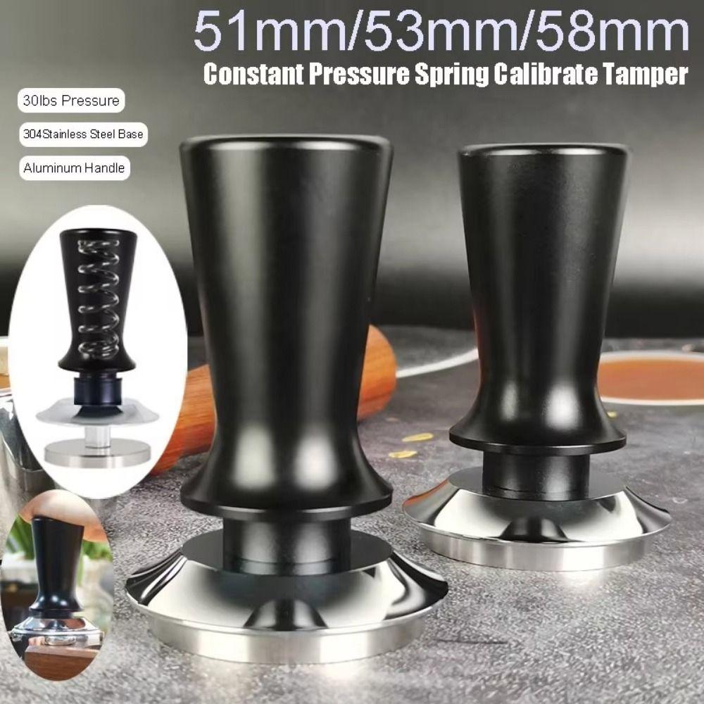 Flat/Thread Base Stainless Steel Coffee Tamper Spring Loaded Tamper  Coffee Shop