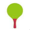 Set de jouets de plage - MARBUENO - Raquettes et ballon - Bois - Vert - 38 x 24 x 0,6 cm