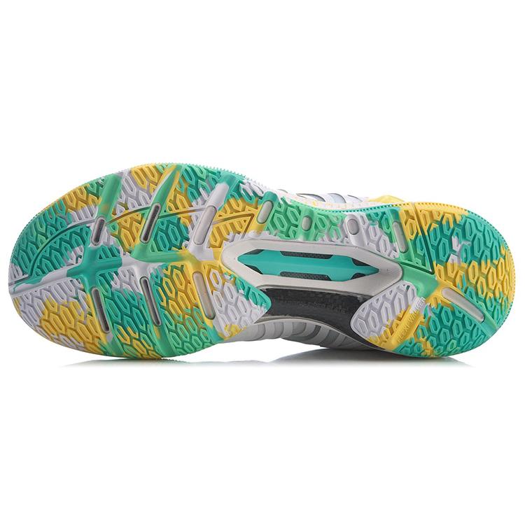 Li Ning Cool Shark Badminton Shoes Women's Low top White/Green AYAR012-1