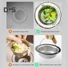 Filtre d'évier de cuisine en acier inoxydable Grand support de débris alimentaires Panier de vidange anti-obstruction à mailles fines Poignée facile à soulever Filtre d'égout durable