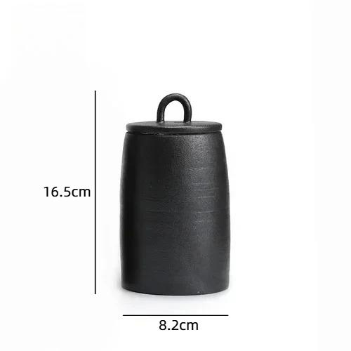 Stoneware Tins Porcelain Sealed Jar Household Large and Small Size Japanese Style Tea Container Tea Box Jar Storage
