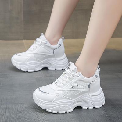 Popular Little White Shoes Versatile Casual Sports Shoes Women's Models 2025 New Spring and Autumn Thick-soled Heightening Dad Shoes