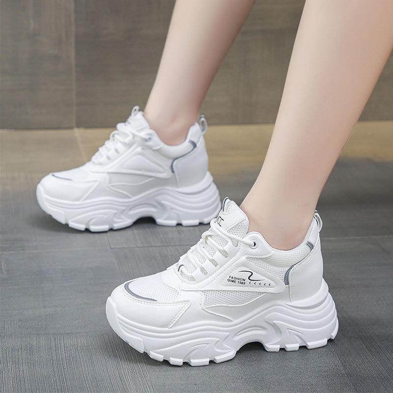 Versatile Casual Sports Shoes Women's New Spring and Autumn Thick-soled Heightening Dad Shoes