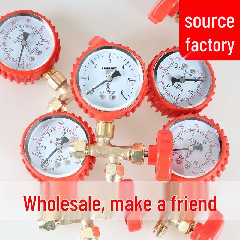 60kg Air Conditioner Tool Set with High/Low Pressure Gauges for Refrigerant Charging