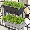 ABS Rectangular Flower Basket Sturdy And Durable Hanging Planter For Balcony Outdoor Gardener Plant