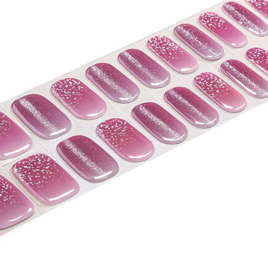 

Glitter Nail Polish Strips with File Easy Apply Remove Self Adhesive Women Full Nail Sticker Home Manicure DIY Nail Art Decoration Wrap