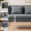 2-Seater Sofa, Small Chenille Sofa with Wingback, Thick Seat, Rubberwood Legs, Grey