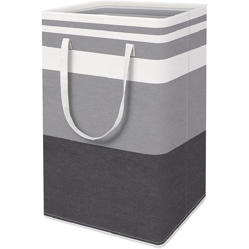 2-Pack Large Collapsible Laundry Baskets - 75L Freestanding Waterproof Hampers with Reinforced Handles for Clothes, Toys, and More - Ideal for Dorms 1
