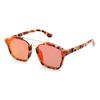 Fashion Pilot Flat Top Sunglasses Men Vintage Square Film Mirror Blue Lens UV400 Protection Stylish Eyewear