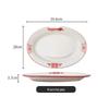 Set di Piatto Rotondo Rosso Ceramica Retrò Doppia Felicità - Piatto Basso, Piatto Piatto, Piatto per Hot Pot, Piatto per Carne, Piatto per Salsa e Piatto per Pesce per Tavola da Ristorante.