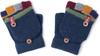 InSomila and Knit and with Mitten Colorful One Size Fits Kids' Baby's Gloves, Half-Finger Fingerless, Covers, 2-Way, (Navy, All)