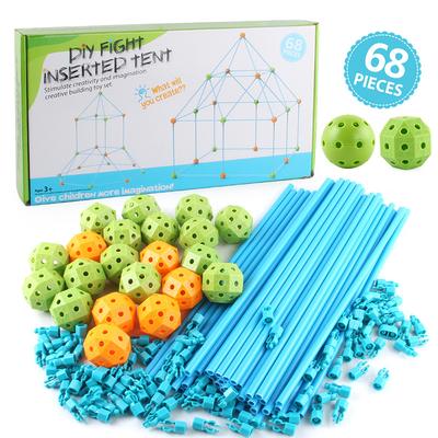 Steam Bead Tent Mosaic Building Block Game House Indoor And Outdoor 68 Pieces Children'S Tent