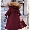 Women's Fur Detachable Shearling Winter Parka - Plus Size Warm Thick Down Jacket