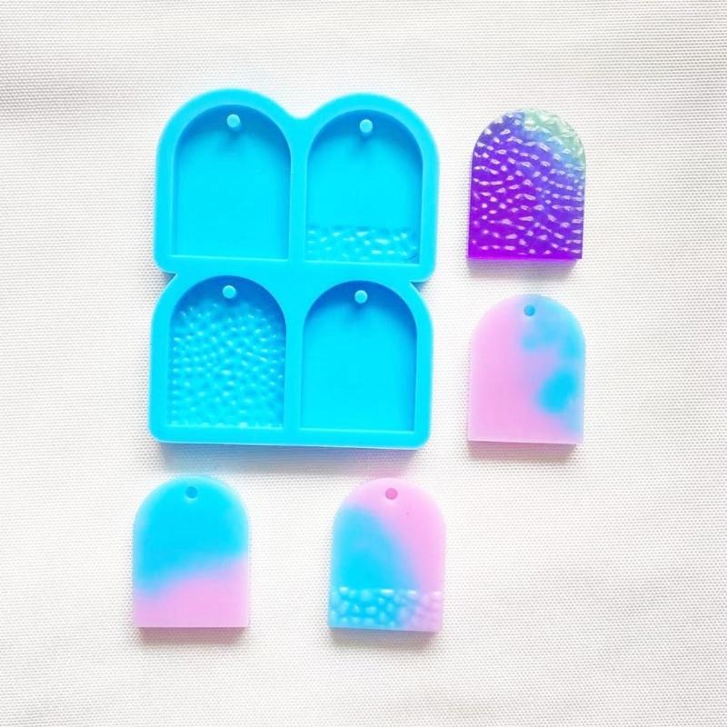 Flower Shaped Silicone Resin Mold 4 Cavity Door Hand Palms Shape Jewelry Pendant Epoxy Mold Necklace Decors Gift