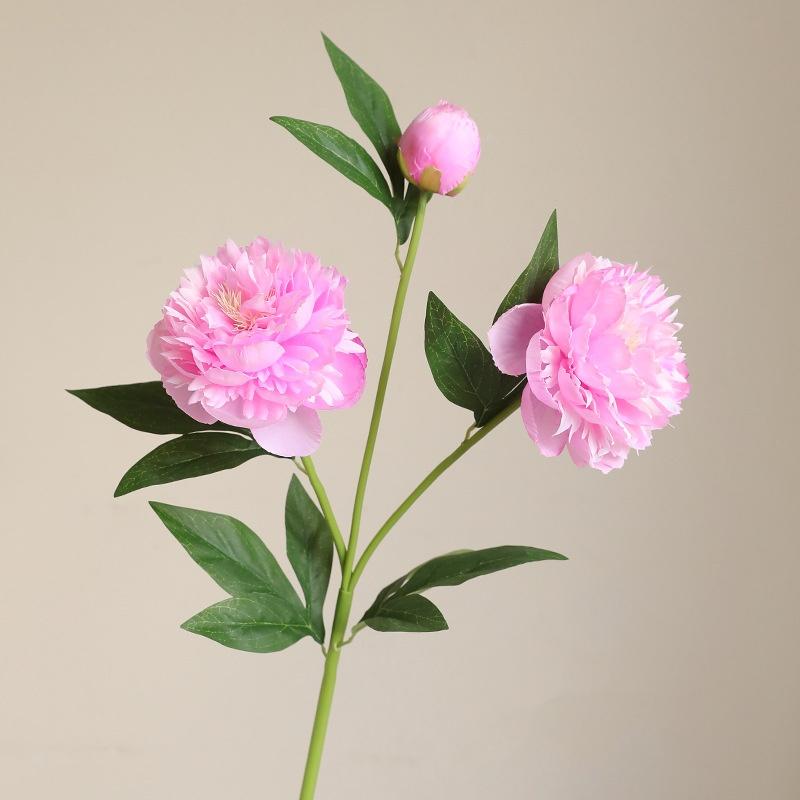 Peony Flower Tabel Floral Arrangement Home Decor Flower 3 Heads Fake Peony Flower For Event Decoration Hotel Decor Tabel