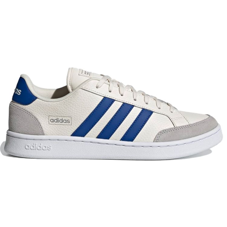 Adidas Neo Grand Court Se Synthetic Leather Breathable Low-Top Sneakers Unisex Sneakers Off-White Gray Blue FY8168