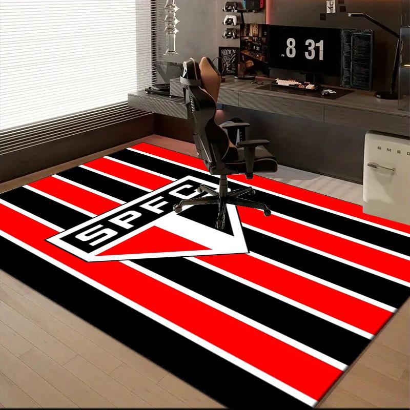Pau-lo Fc Emblem Printed Office Carpet Chair Cushion  Entryway Rug, Rugs for Living Room, Bedroom Christmas gifts
