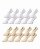 Wonseutichi Fake Socks Desert Socks Air 10-Pack [White/Beige]