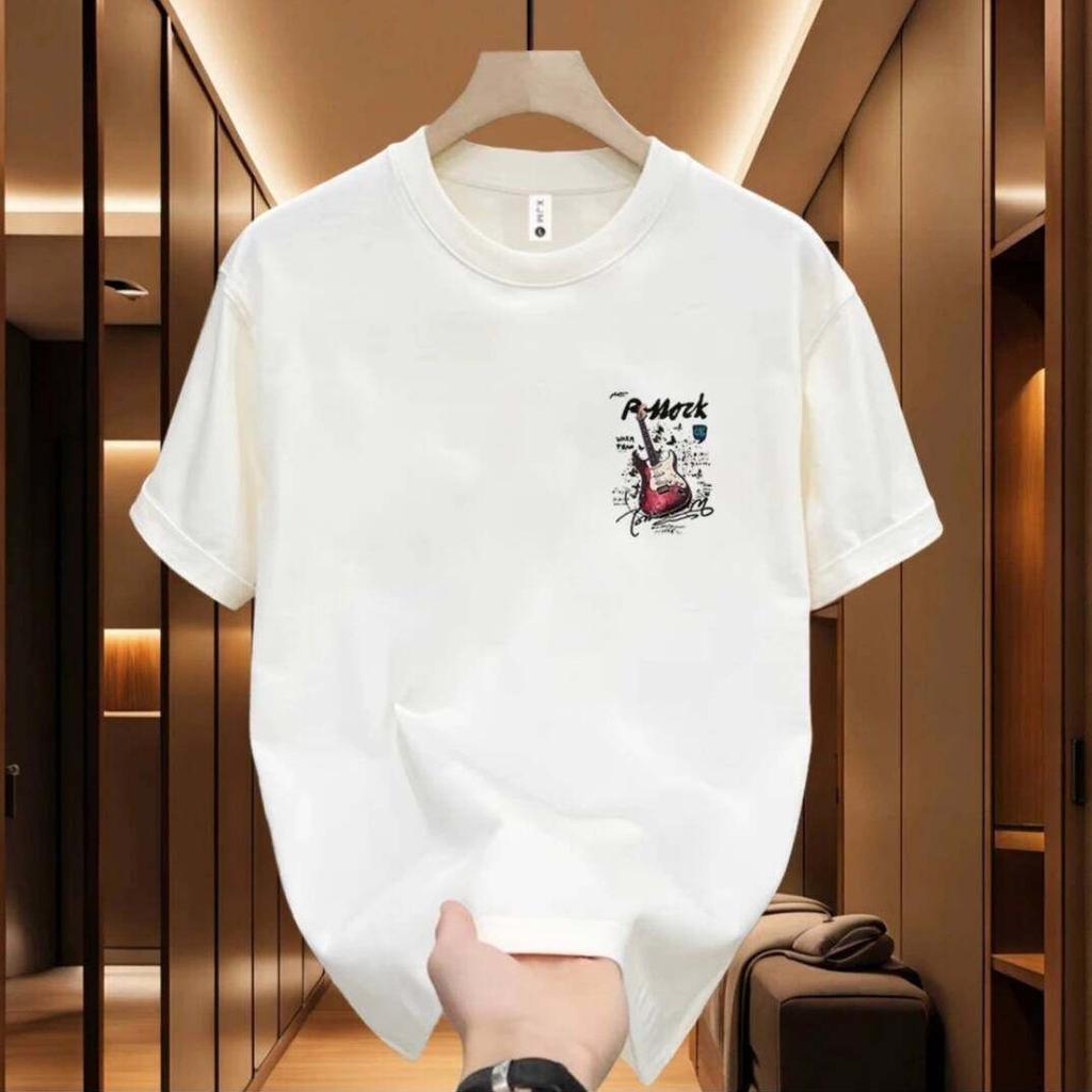 Trendy Brand Short-Sleeved Cotton T-Shirt Men'S And Women'S Printing Trend High-Quality Versatile Crew Neck T-Shirt