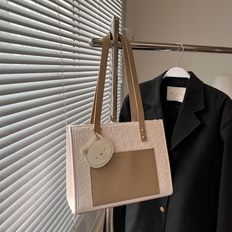 Premium-Feeling Handtasche mit großem Fassungsvermögen Damen neue Frühling- und Sommer-Schulter-Achseltasche lässige Pendler-Tragetasche