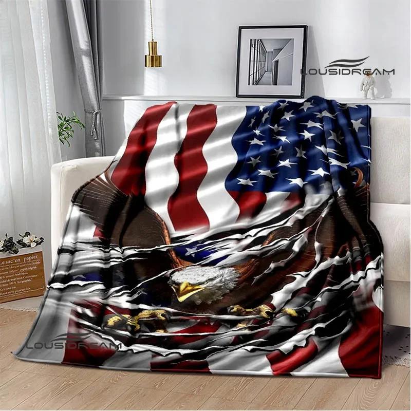 3D Eagle Printed Blanket Picnic Blankets Flange Warm Blanket Soft and Comfortable Blanket Bed Linings Birthday Gift