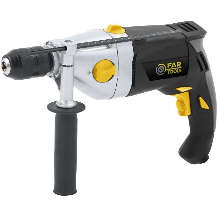 Impact Drill - FARTOOLS - PKP 1200 - 2 Mechanical Speeds - Self-tightening Chuck - Delivered In a Case