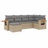 Vidaxl 6-Cz. Set di Mobili da Giardino con Cuscini, Beige, Polyrattan