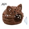 Fish Tank Hideout Aquarium Shrimp Cave, Cat Head with Suction Hiding Cave Cup, Decorative for Betta Tanks Accessories