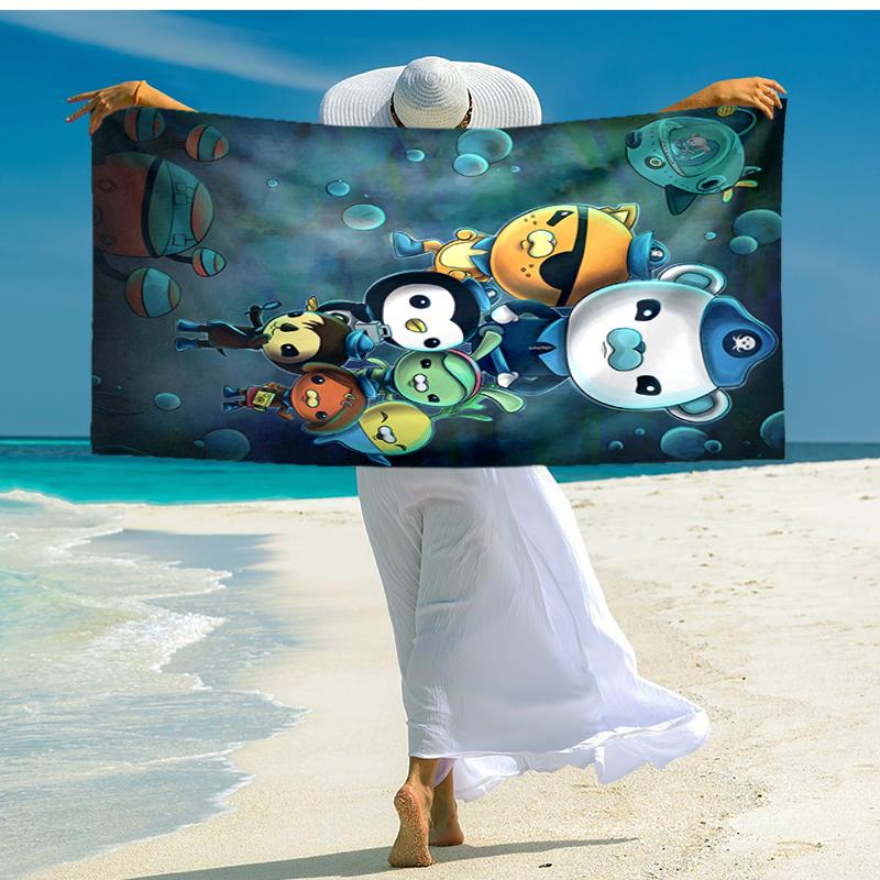 1pc OCTONAUTS1 Beach Towel, Comfortable and Thick, and Swimming/Bath/Picnic/Camping Towel, Suitable for Seaside Beaches