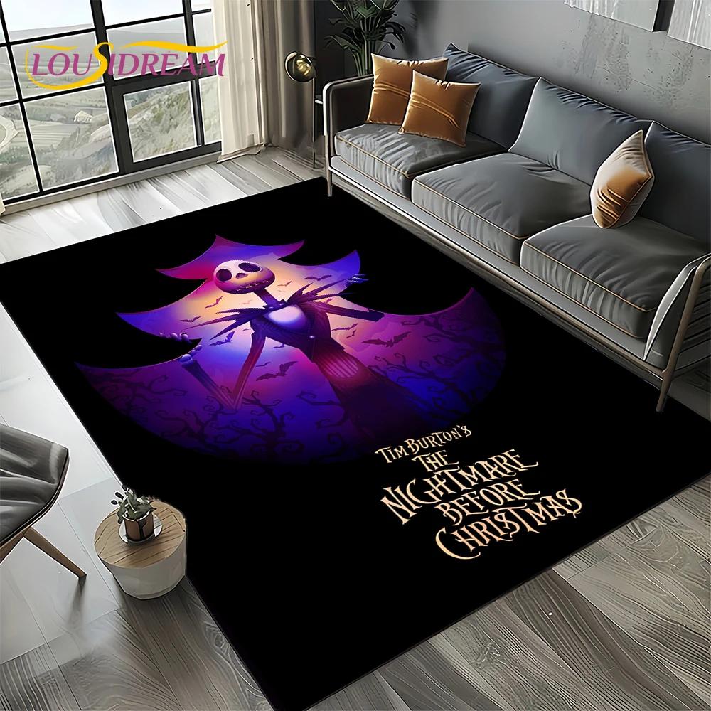 The Nightmare Before Christmas Cartoon Carpet Rug for Bedroom Living Room Home Sofa Decoration,kids Large Decor Floor Mat Gift