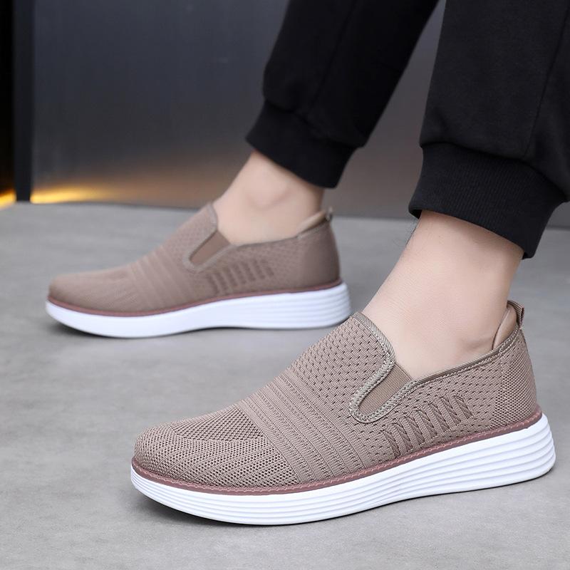 Shoes men's 2025 spring new versatile fashion one-pedal lazy shoes breathable, light and wear-resistant casual single shoes men